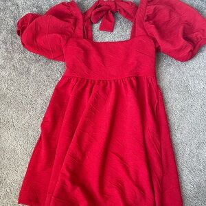 free people red dress